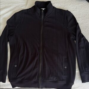 Calvin Klein Men's Black Zip-Up Sweater